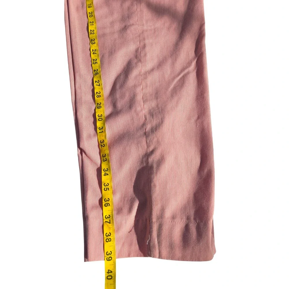 Bullock & Jones Seersucker Pants Mens 36 Red White Pleated‎ Bossi Italy
